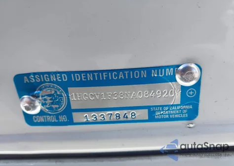 2022 Honda Accord Sport from USA, damaged, VIN 1HGCV1F38NA084920